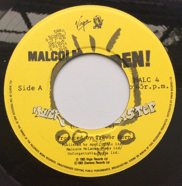 Malcolm McLaren - Duck For The Oyster - Used Vinyl Record 7"