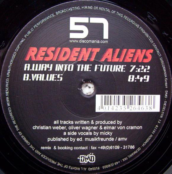 Resident Aliens - Way Into The Future / Values - Used Vinyl Record 12