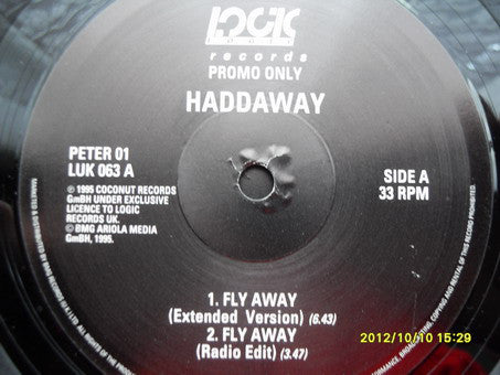 Haddaway - Fly Away - Used Vinyl Record 12"