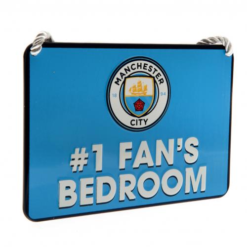 Manchester City FC - Bedroom Sign No1 Fan - Metal Signs