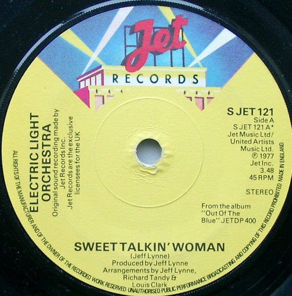 Electric Light Orche - Sweet Talkin' Woman - Used Vinyl Record 7"