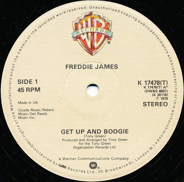 Freddie James - Get Up And Boogie - Used Vinyl Record 12"
