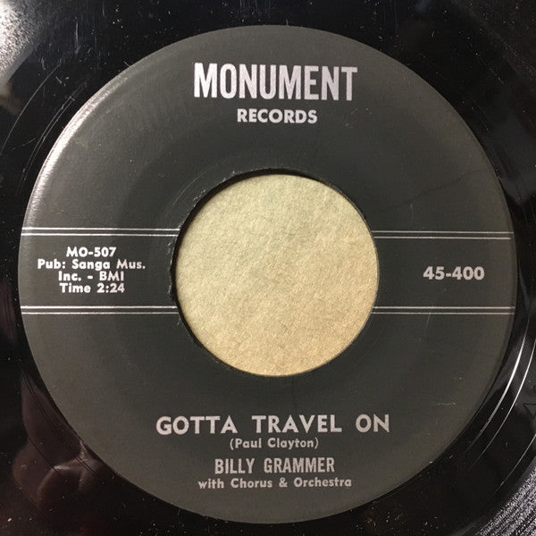 Billy Grammer - Gotta Travel On  / Chasing A Dream - Used Vinyl Recor
