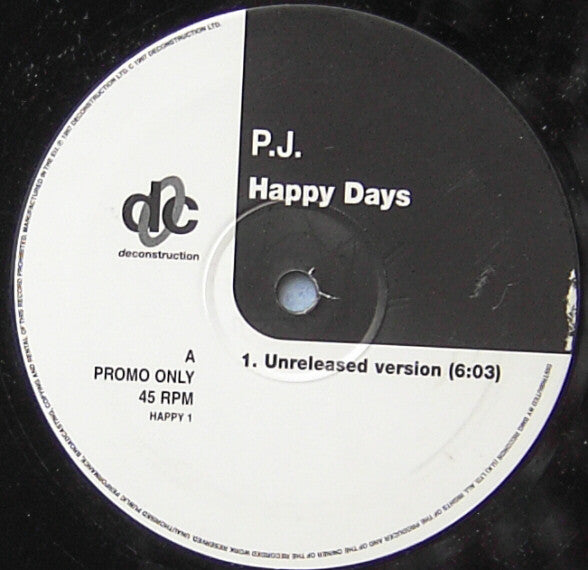 Paul Jacobs - Happy Days - Used Vinyl Record 12"