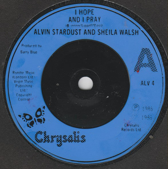 Alvin Stardust - I Hope And I Pray - Used Vinyl Record 7"