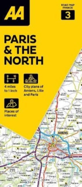 AA Road Map Paris & The North : 4 - New Sheet map