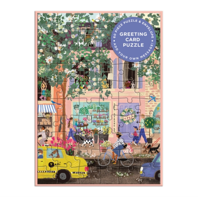 Galison - Joy Laforme Spring Street Greeting Card Puzzle - New Jigsaw