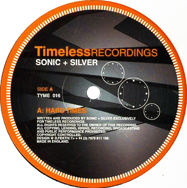 Sonic & Silver - Hard Times / Deep End - Used Vinyl Record 12"