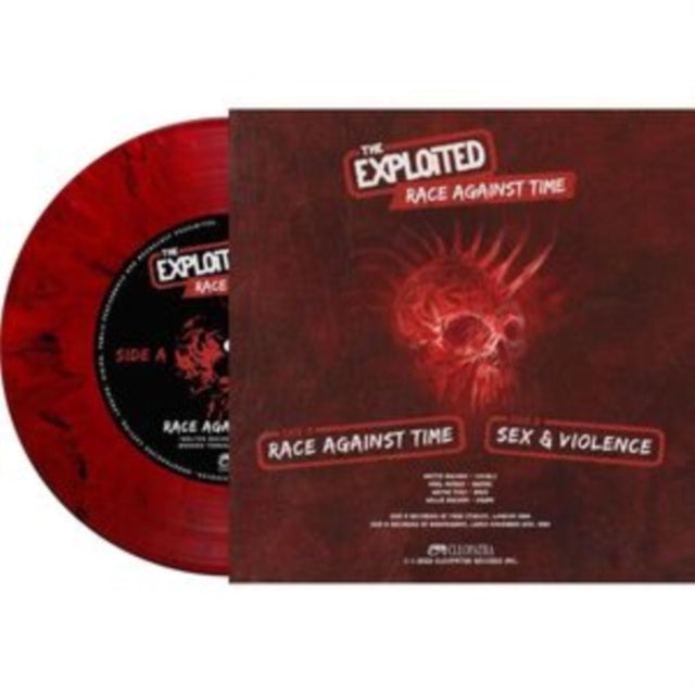 Exploited - Race Against Time - Vinyl Record 7" Single Coloured Vinyl