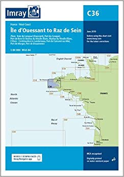 Imray - Chart C36 : Ile d&#39;Ouessant to Raz de Seine : C36 - New She