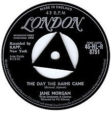 Jane Morgan - Day The Rains Came - Used Vinyl Record Single