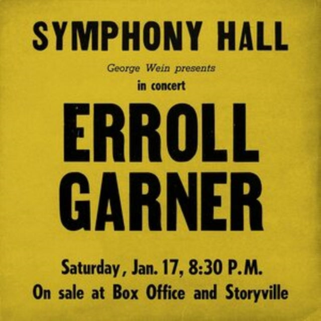 Erroll Garner - Symphony Hall Concert - Vinyl Record Vinyl / 12" Album