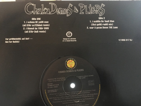 Chaka Demus & Pliers - I Wanna Be Your Man - Used Vinyl Recor