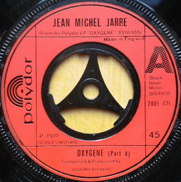 Jean-Michel Jarre - Oxygene (Part 4) - Used Vinyl Record 7"