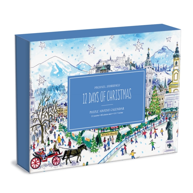 Galison - Michael Storrings 12 Days of Christmas Advent Puzzle Calenda