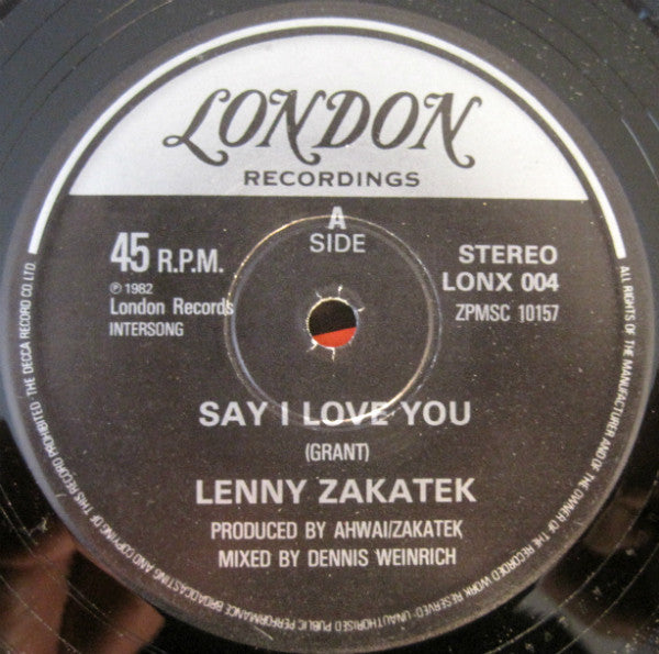 Lenny Zakatek - Say I Love You - Used Vinyl Record 12"