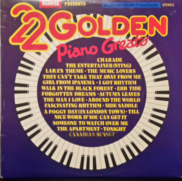 Various - 22 Golden Piano Greats - Used Vinyl Record
