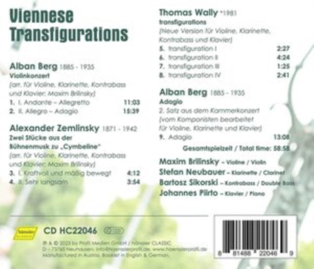 MAXIM BRILINSKY; STE - VIENNESE TRANSFIGURATIONS - CD