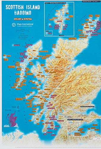 Scottish Island Bagging - Collect & Scratch Print - New Sheet map