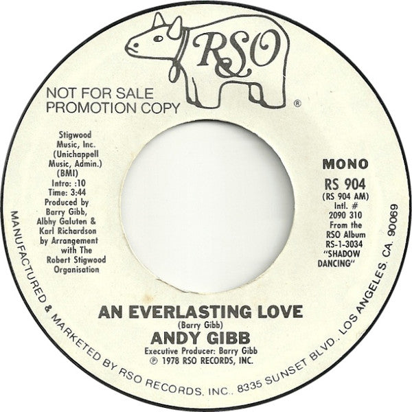 Andy Gibb - An Everlasting Love - Used Vinyl Record 7"