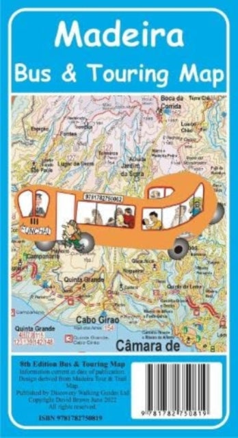 David Brawn - Madeira Bus and Touring Map - New Sheet map