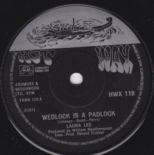 Laura Lee - Wedlock Is A Padlock - Used Vinyl Record 7"