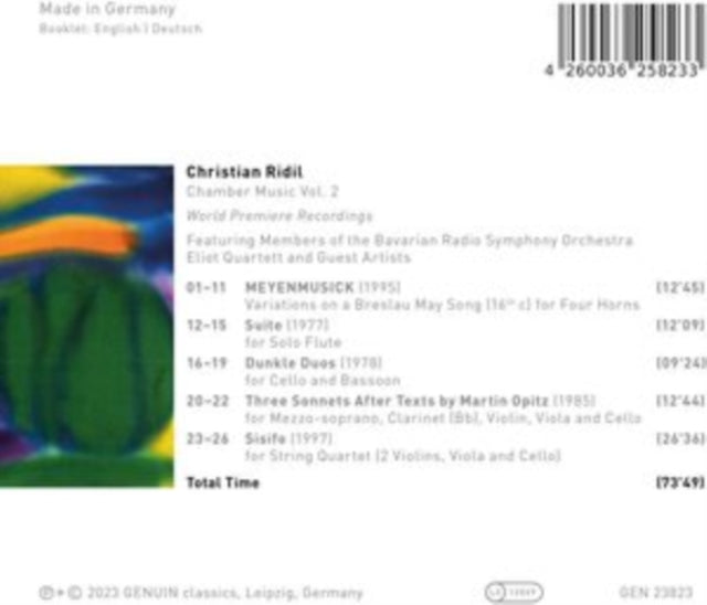 BRSO MEMBERS/ELIOT Q - CHRISTIAN RIDIL - CHAMBER MUSI - CD
