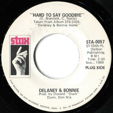 Delaney & Bonnie - Hard To Say Goodbye - Used Vinyl Record 7"