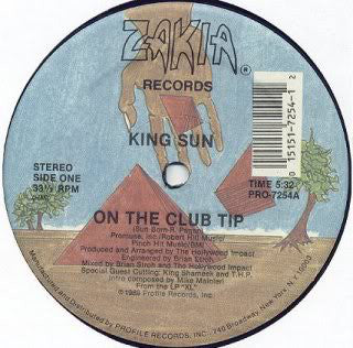 King Sun - On The Club Tip - Used Vinyl Record 12"
