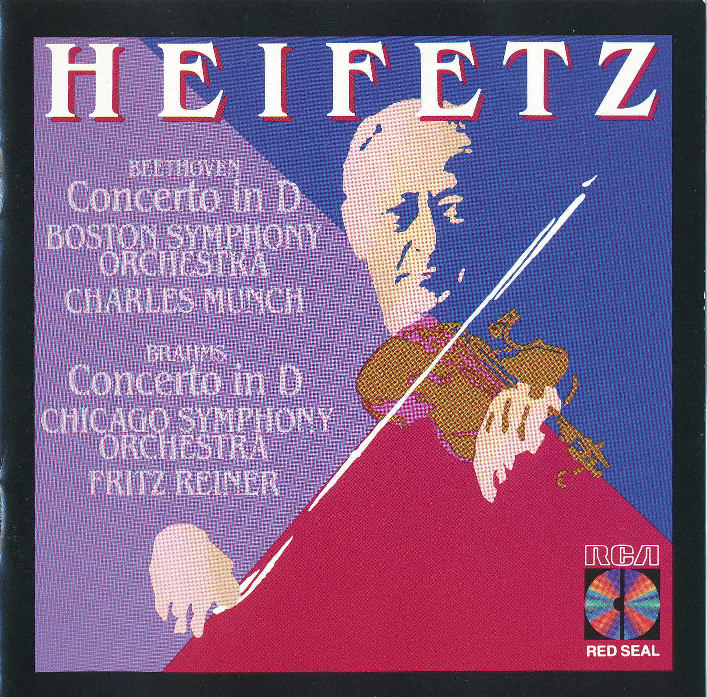 Jascha Heifetz - Beethoven Concerto in D; Brahms Concerto in D - Used