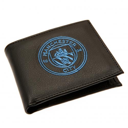 Manchester City FC - Embroidered Wa - Men's Wallet - Approx 11cm x 9cm