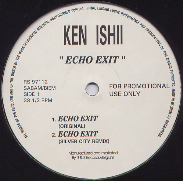 Ken Ishii - Echo Exit - Used Vinyl Record 12"