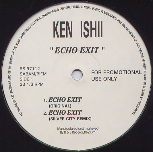 Ken Ishii - Echo Exit - Used Vinyl Record 12"