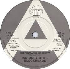 Ian Dury And The Blo - Sueperman's Big Sister - Used Vinyl Record 7"