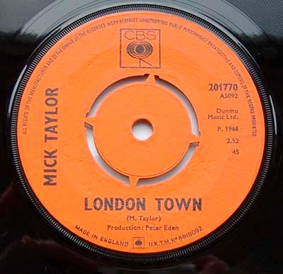 Mick Taylor - London Town / Hoboin' - Used Vinyl Record 7"