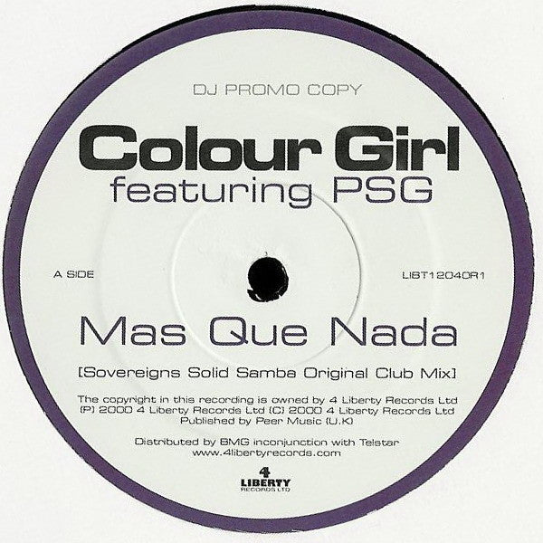 Colour Girl - Mas Que Nada - Used Vinyl Record 12"