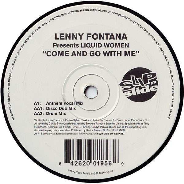 Lenny Fontana - Come And Go With Me - Used Vinyl Record 12"