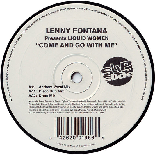 Lenny Fontana - Come And Go With Me - Used Vinyl Record 12"