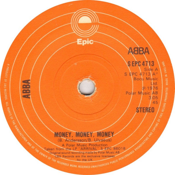 ABBA - Money, Money, Money - Used Vinyl Record 7"