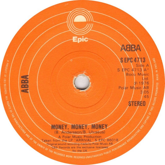 ABBA - Money, Money, Money - Used Vinyl Record 7"