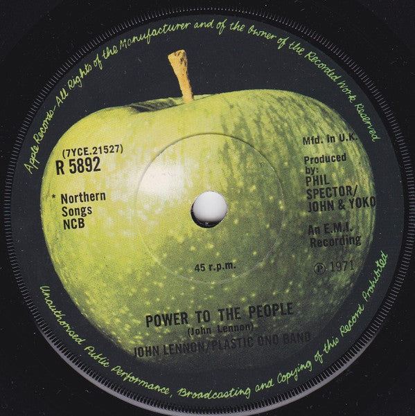 John Lennon - Power To The People - Used Vinyl Record 7"