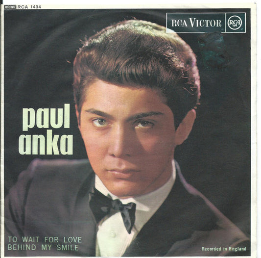 Paul Anka - To Wait For Love - Used Vinyl Record 7"
