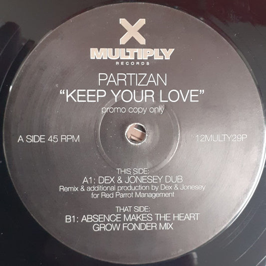 Partizan - Keep Your Love - Used Vinyl Record 12"