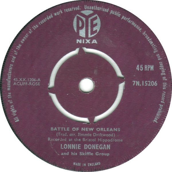 Lonnie Donegan's Ski - Battle Of New Orleans - Used Vinyl Record 7"