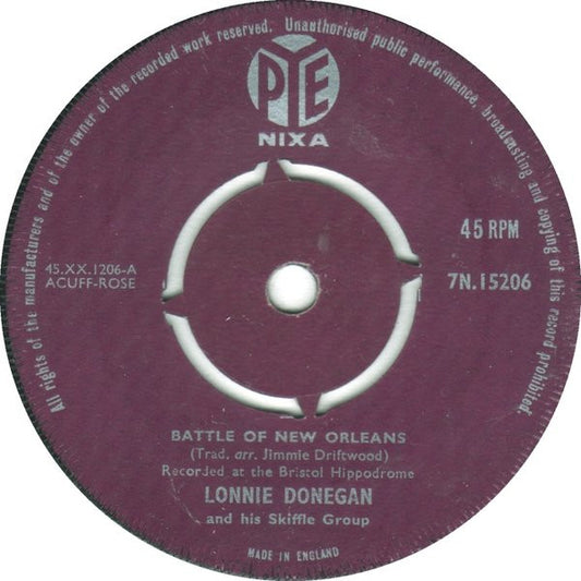 Lonnie Donegan's Ski - Battle Of New Orleans - Used Vinyl Record 7"