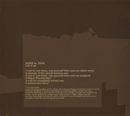 Kid606 - Ruin It EP - Used CD