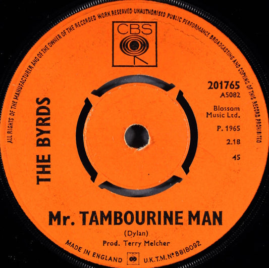 The Byrds - Mr. Tambourine Man - Used Vinyl Record 7"