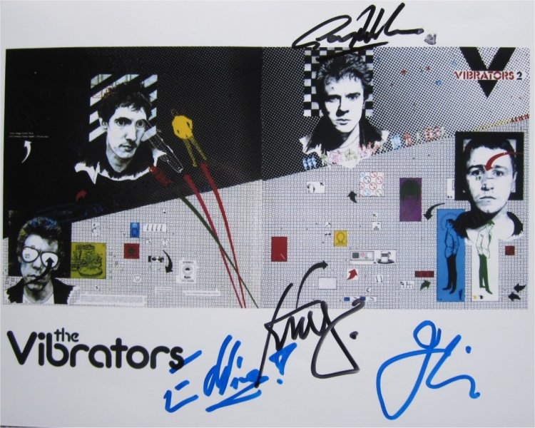 Vibrators - Signed Photo 10" x 8" - Used autograph