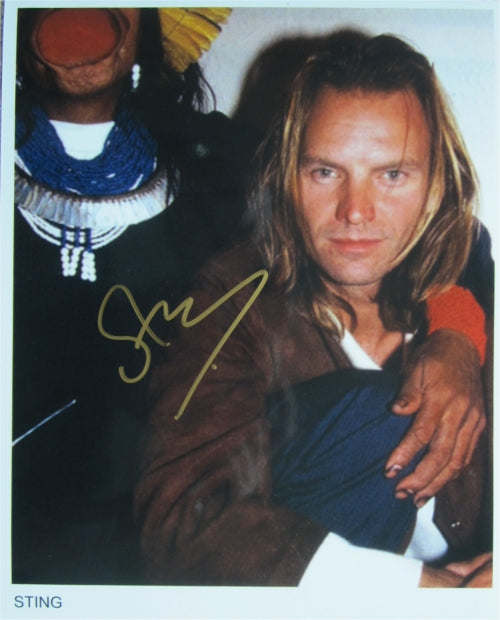 Sting - Signed Photo 10" x 8" - Used autograph