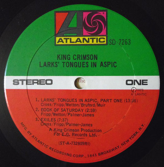 King Crimson - Larks' Tongues In Aspic - Used Vinyl Record